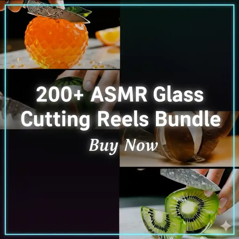 200+ ASMR Glass Cutting Reels Bundle