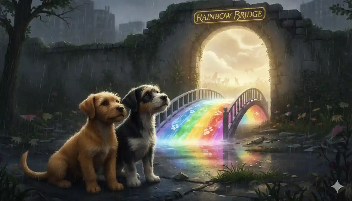 Orphan Puppy Siblings Find the Rainbow Bridge